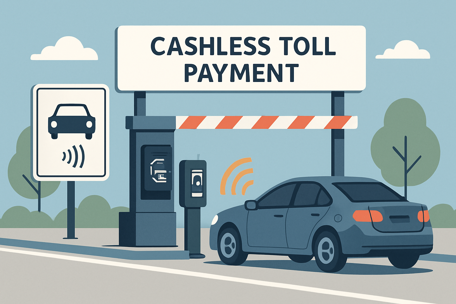 Cashless toll payment system demonstration